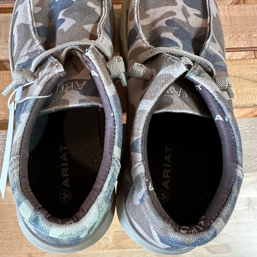Ariat Hilo Camo Stretch Lace Loafers Mens 7.5 D Casual Shoes 10040443